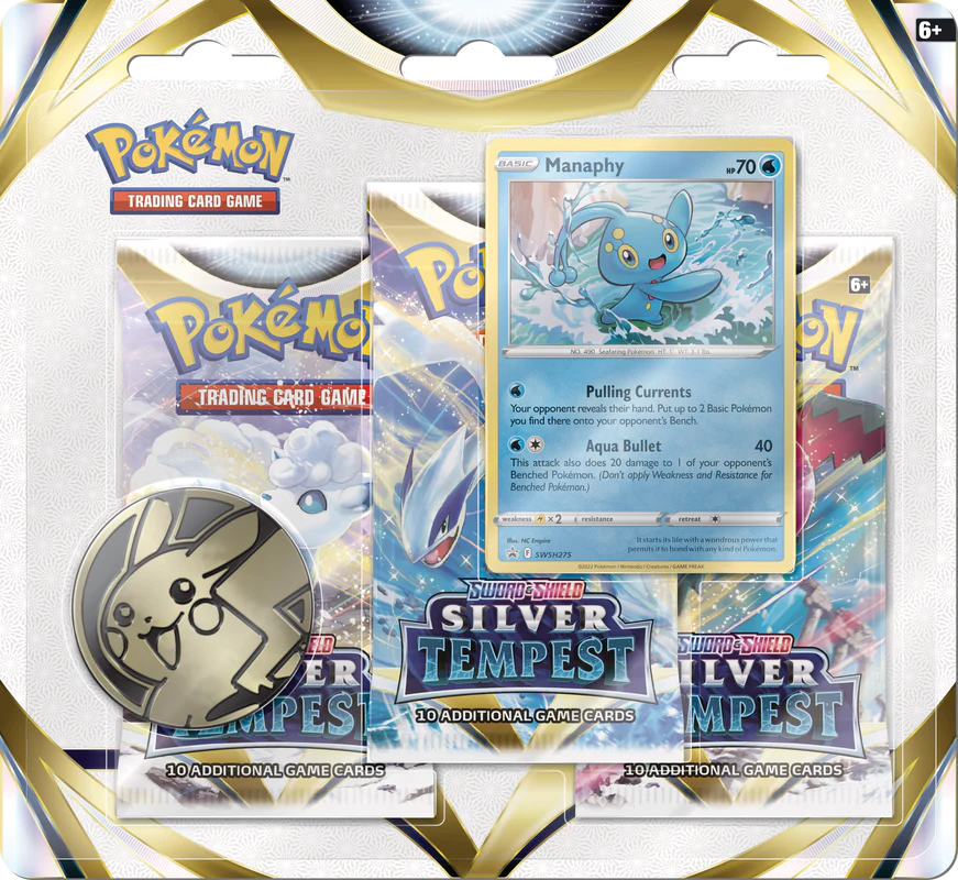 silver pack pokemon cards Pokemon SWSH12 Silver Tempest 3-Pack Blister – ToonTownHobbies