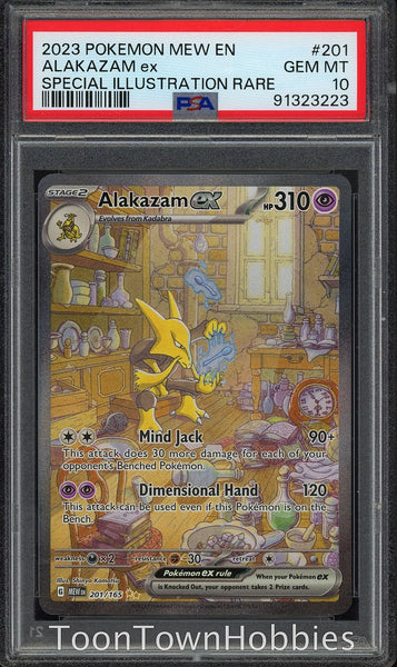 PSA 10 Pokemon - Alakazam ex 201/165 - Pokemon 151 English