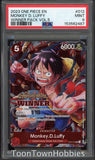 PSA 9 One Piece - Monkey.D.Luffy ST01-012 - Treasure Cup Winner Pack Vol. 5