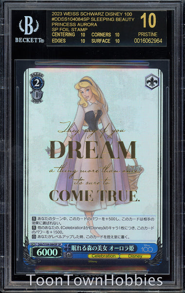 BGS 10 Black Label -  Sleeping Beauty 084SP Stamped - Weiss Schwarz Disney 100