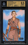 2019 BGS 9.5 Topps Star Wars - Rise of Skywalker Rey Sketch - Chris Willdig 1/1