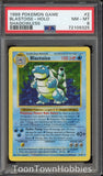 PSA 8 Pokemon - Shadowless Blastoise 2/102 Holo Rare - Base Set
