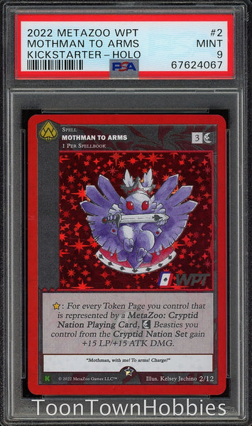 PSA 9 Metazoo Mothman To Arms Holo #2 - World Poker Tour WPT Kickstarter