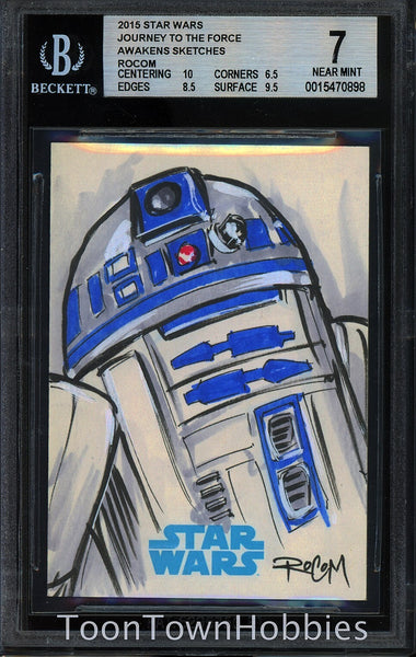 2015 BGS 7 Topps Star Wars - The Force Awakens R2-D2 Rocom Sketch 1/1