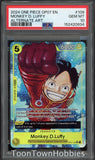 PSA 10 One Piece - Monkey.D.Luffy OP07-109 - 500 Years In The Future