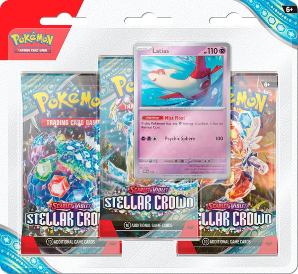 Pokemon SV7 Stellar Crown 3-Pack Blister