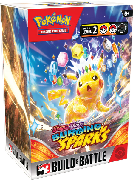 Pokemon SV8 Surging Sparks Build and Battle Display of 10 - Sealed