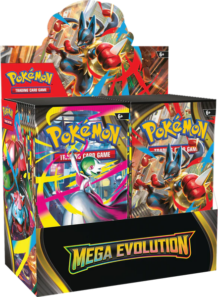 Pokemon ME01 Mega Evolution Booster Box Enhanced (includes box topper) ToonTownHobbies Pokemon ME01 Mega Evolution Booster Box Enhanced (includes box topper) ToonTownHobbies