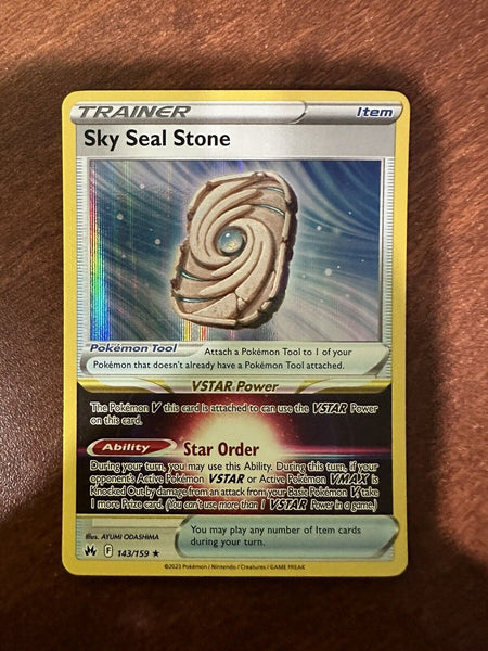 Pokemon Card TCG - Sky Seal Stone 143/159 Holo Rare - Crown Zenith