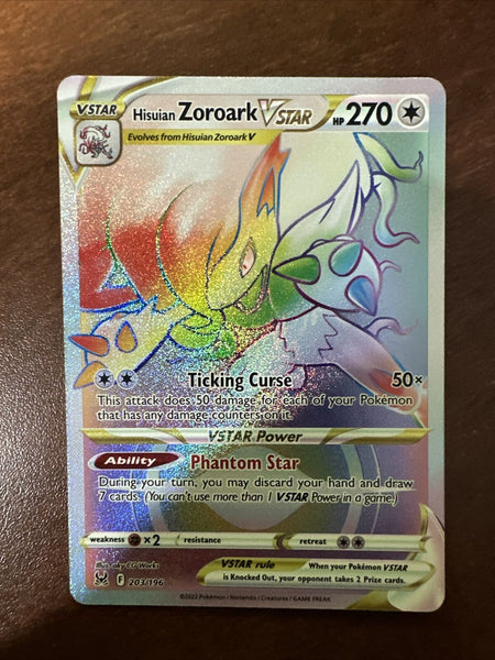 Pokémon TCG Lost Origin - Hisuian Zoroark Vstar 203/196 Rainbow