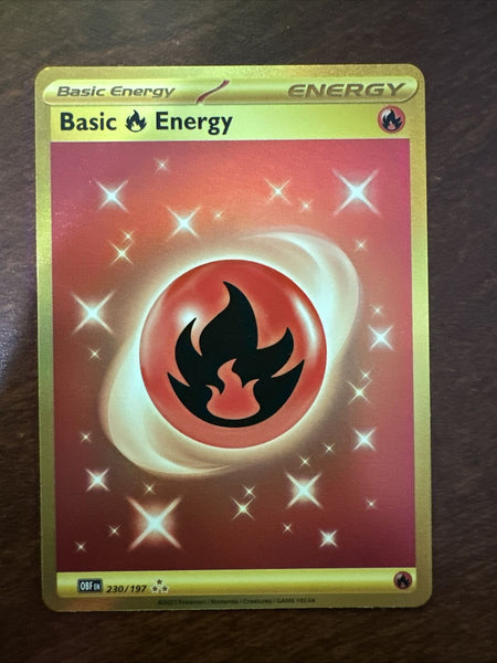 Pokémon TCG - Basic Fire Energy 230/197 Gold  - Obsidian Flames