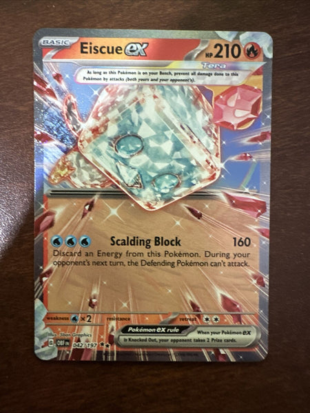 Pokémon TCG - Eiscue ex 042/197 Double Rare   - Obsidian Flames