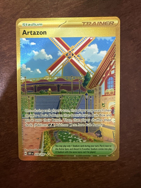 Pokémon TCG - Artazon 229/197 Triple Rare Gold - Obsidian Flames