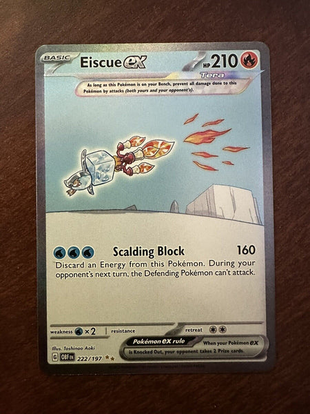 Pokémon TCG - Eiscue ex 222/197 Rare Alt Art - Obsidian Flames