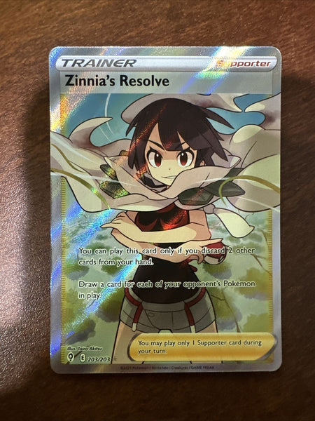 Pokémon TCG Evolving Skies - Zinnia's Resolve 203/203 Full Art Trainer