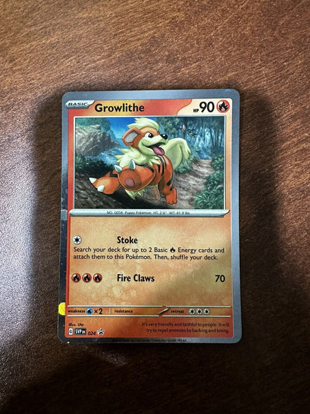 Pokemon Card - Growlithe SVP 024 - Scarlet & Violet Promo Cosmos Holo