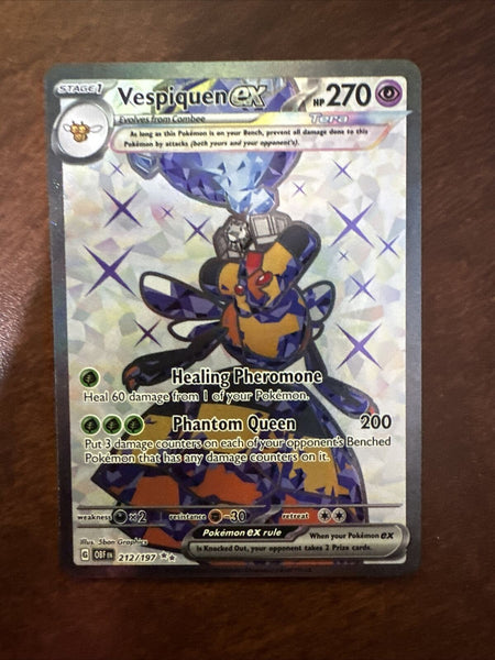 Pokémon TCG - Vespiquen ex 212/197 Double Rare Full Art - Obsidian Flames