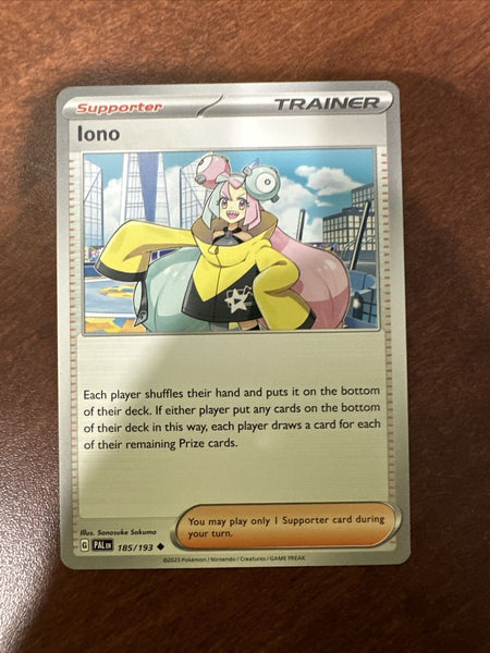 Pokemon Card - Iono 185/193 Non Holo Trainer - Scarlet & Violet Paldea Evolved